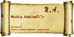 Modla Adelmár névjegykártya
